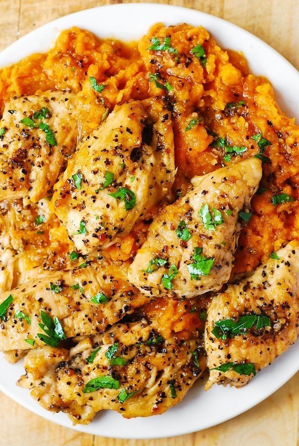 Maple Glazed Chicken With Sweet Potatoes