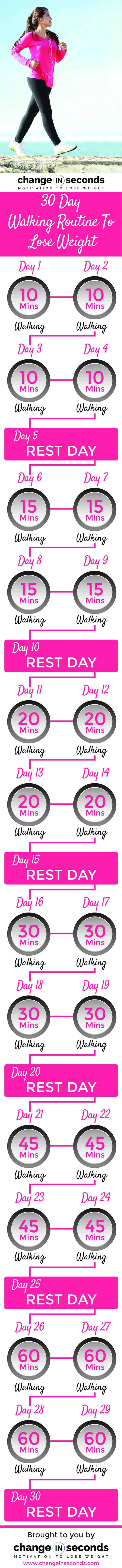 30 Day Walking Routine To Lose Weight