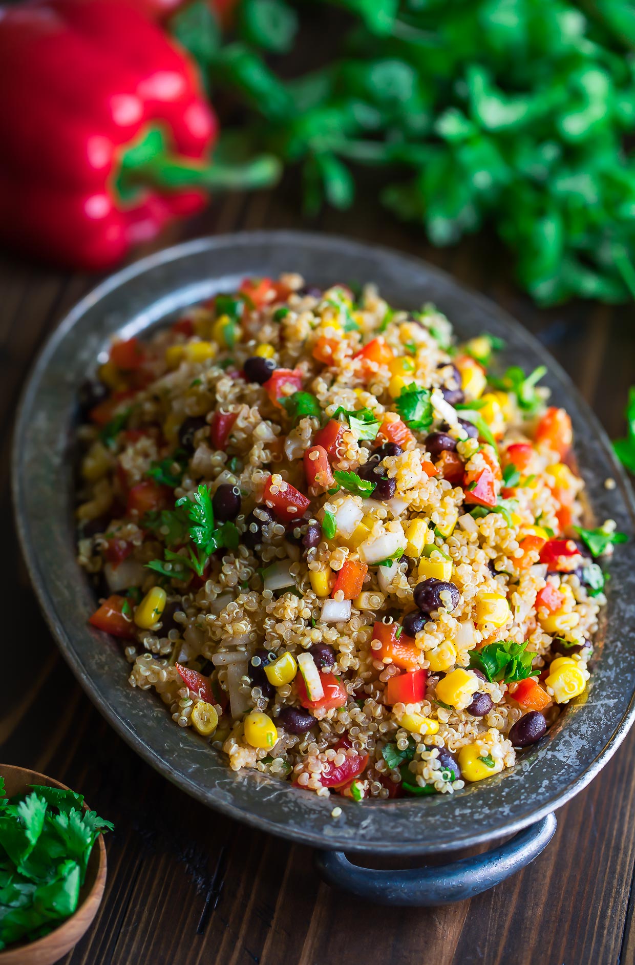 Mexican Quinoa Salad With Chili Lime Dressing