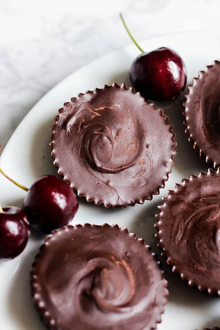 Dark Chocolate Cherry Coconut Butter Cups