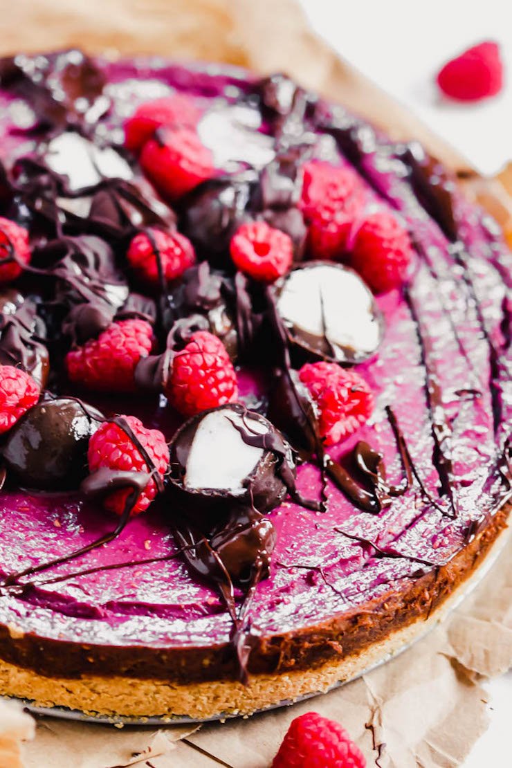 Raspberry Cheesecake With Oat Crust