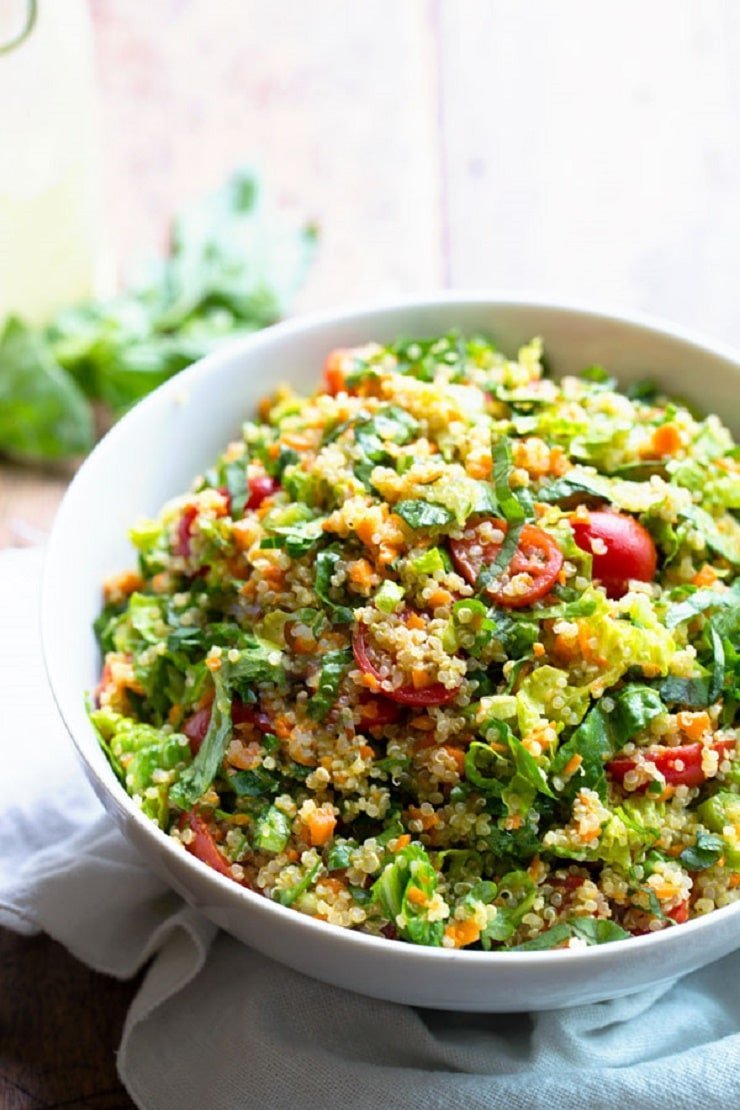 herbed quinoa garden veggie salad