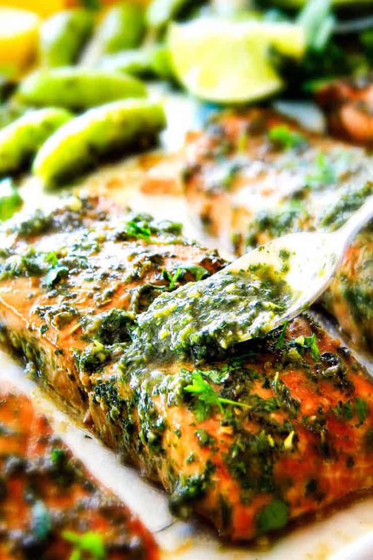 Sheet Pan Asian Chimichurri Salmon