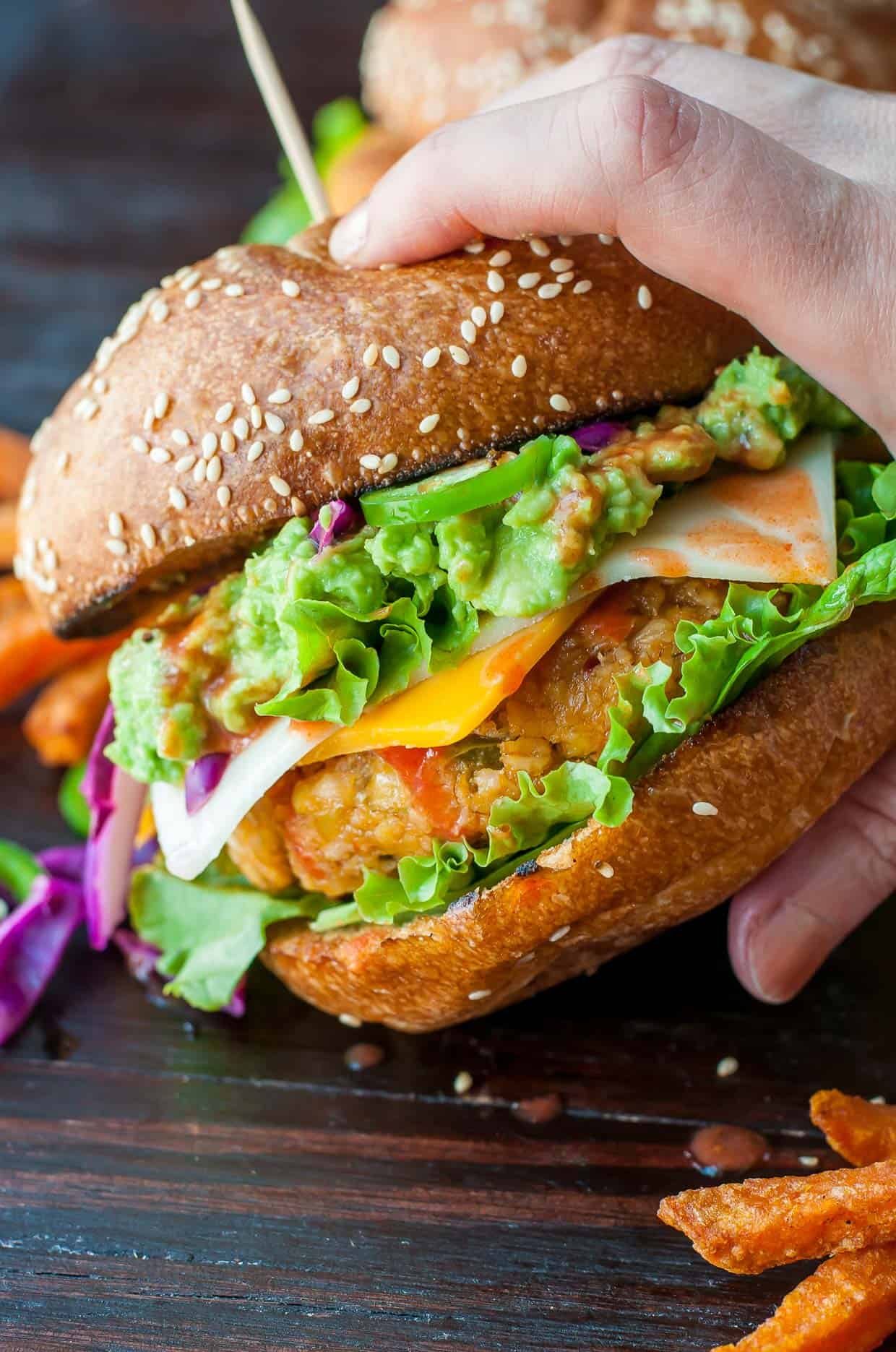 Buffalo Chickpea Burger