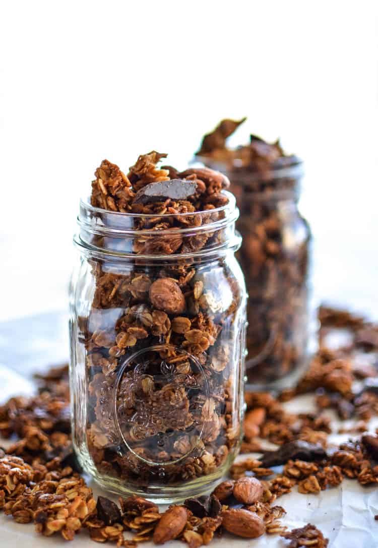 Healthy Dark Chocolate Granola