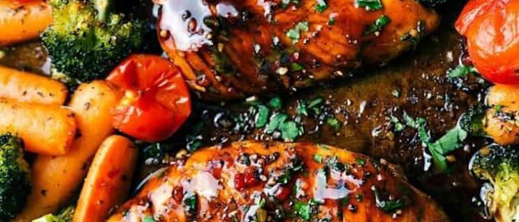 One Pan Balsamic Chicken And Veggies
