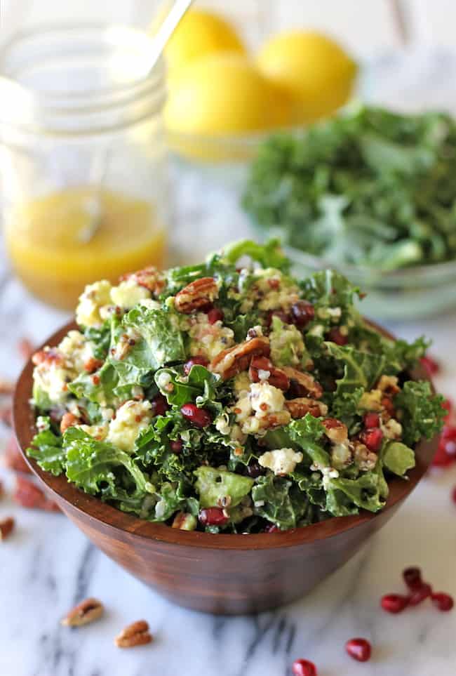 Kale Salad With Lemon Honey Vinaigrette