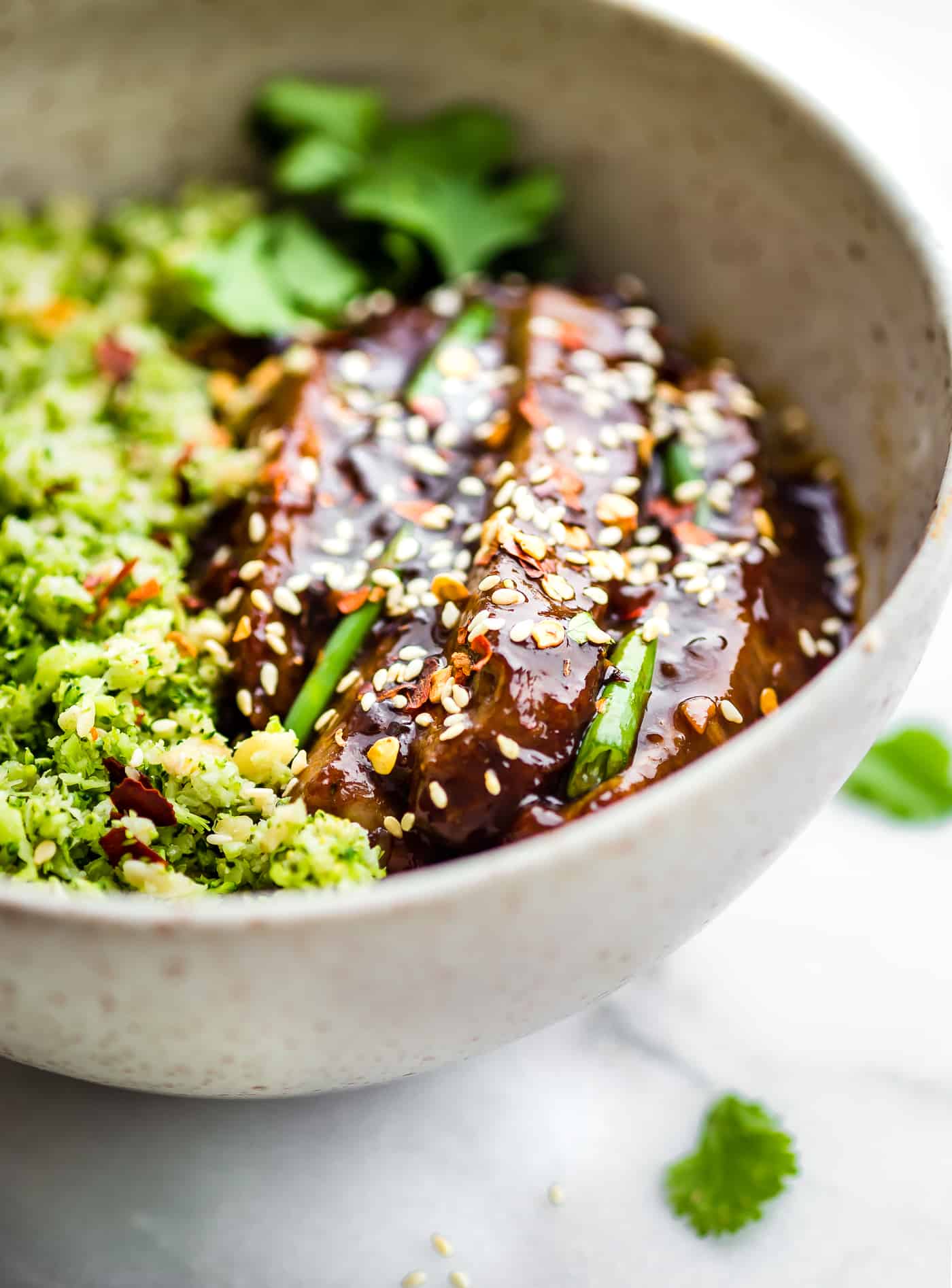 Mongolian Beef Broccoli Rice Bowls