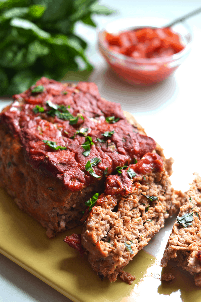 Turkey Tomato Basil Meatloaf