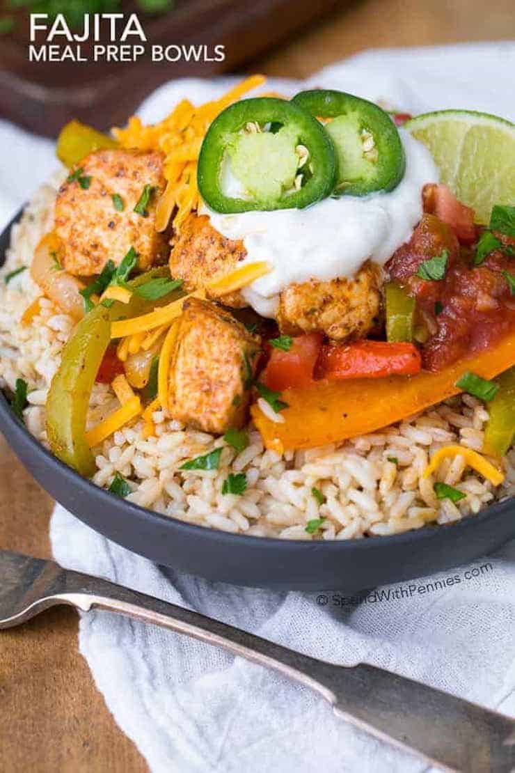 Fajita Meal Prep Bowls