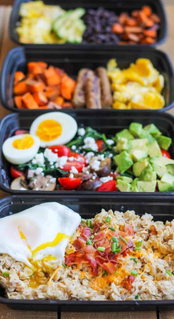 Make Ahead Breakfast Meal Prep Bowls 4 Ways