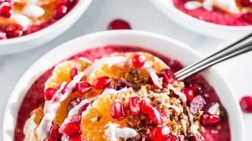 Cranberry Orange Smoothie Bowl