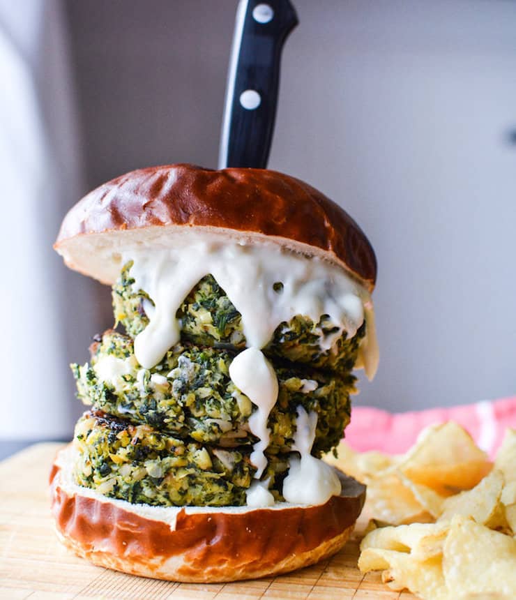 Spinach Artichoke Dip Burger