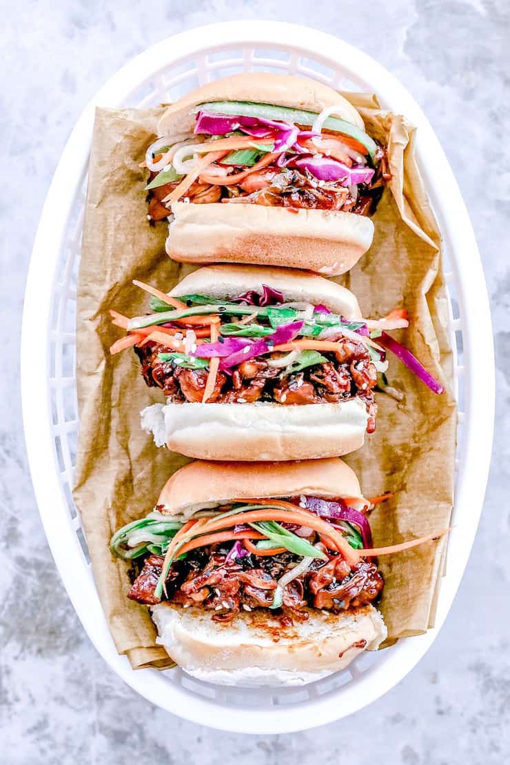 Korean BBQ Jackfruit Sliders