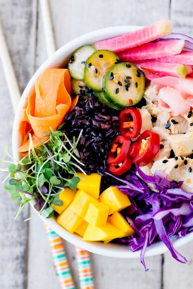 Rainbow Poke Tuna Bowl 