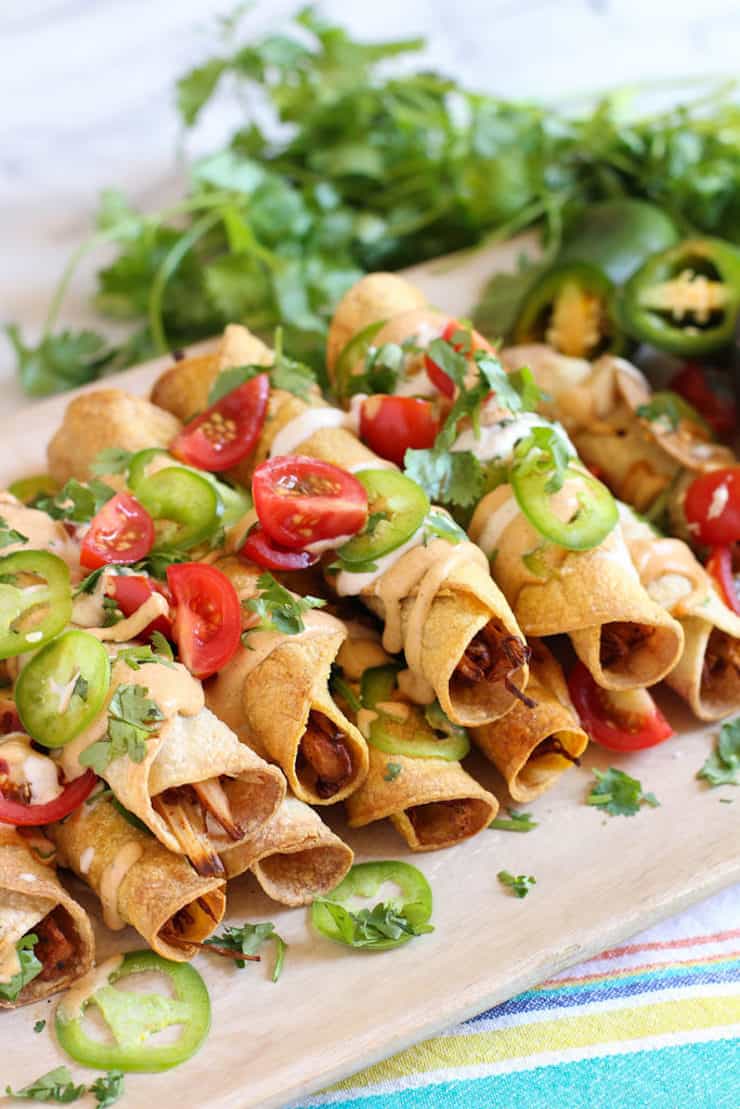 Jackfruit Taquitos With Southwest Dipping Sauce