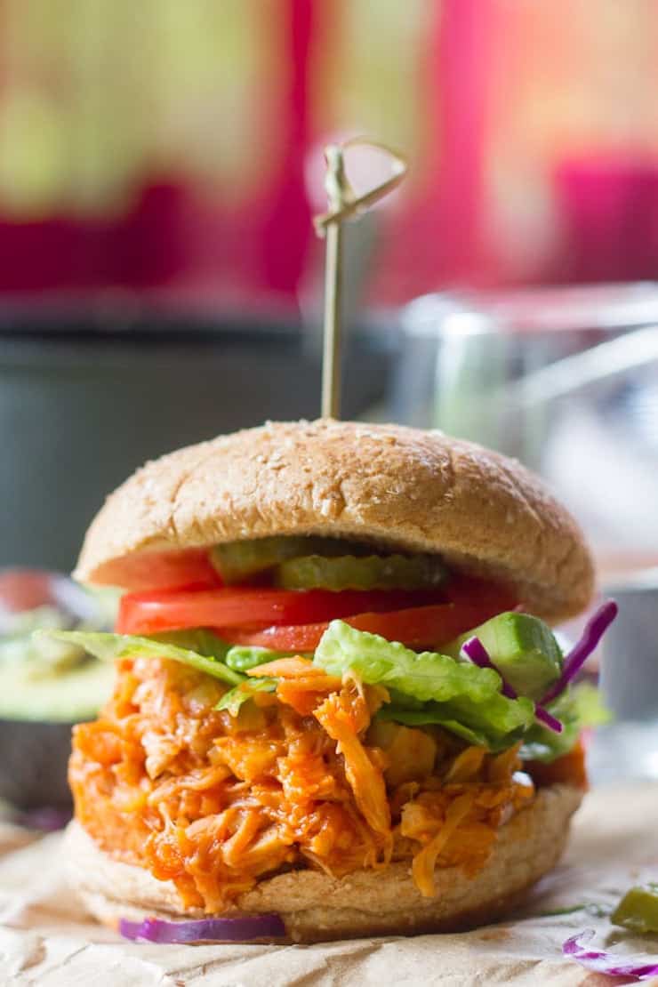 Maple Buffalo Pulled Jackfruit Sandwiches