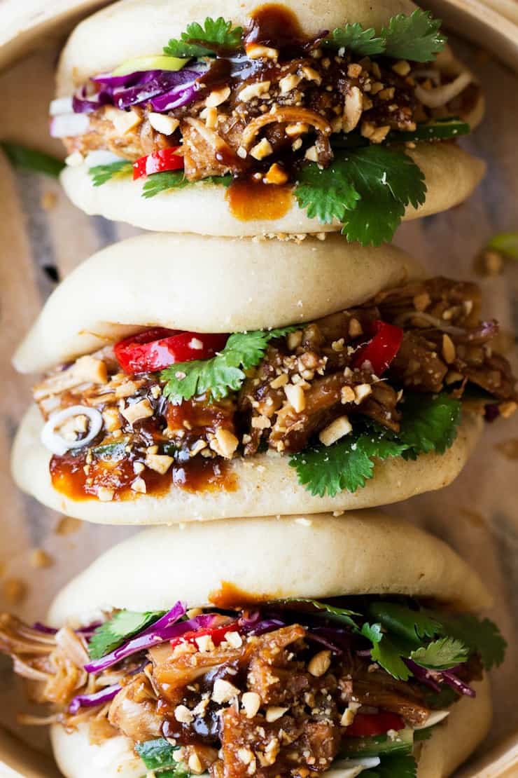 Vegan Bao Buns Pulled Jackfruit