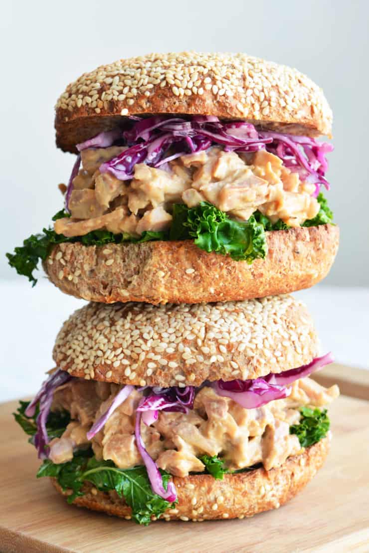 Vegan Smoky Tahini Jackfruit Sandwich