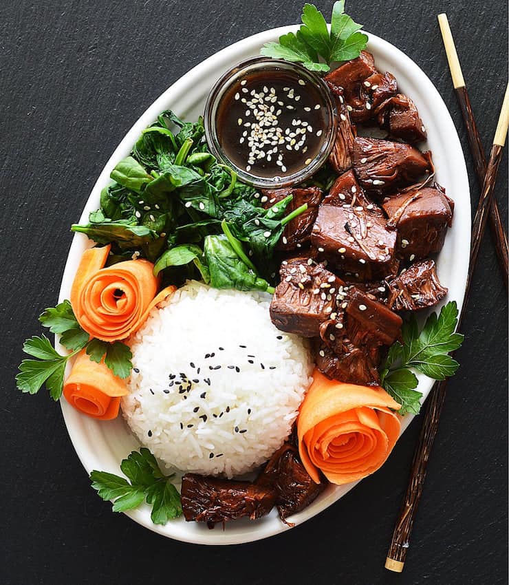 Vegan Teriyaki Jackfruit Bowl