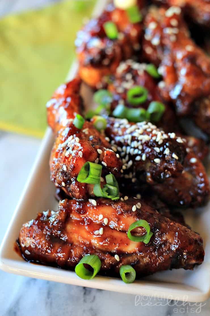 Baked Asian Chicken Wings With Raspberry Hoisin Glaze