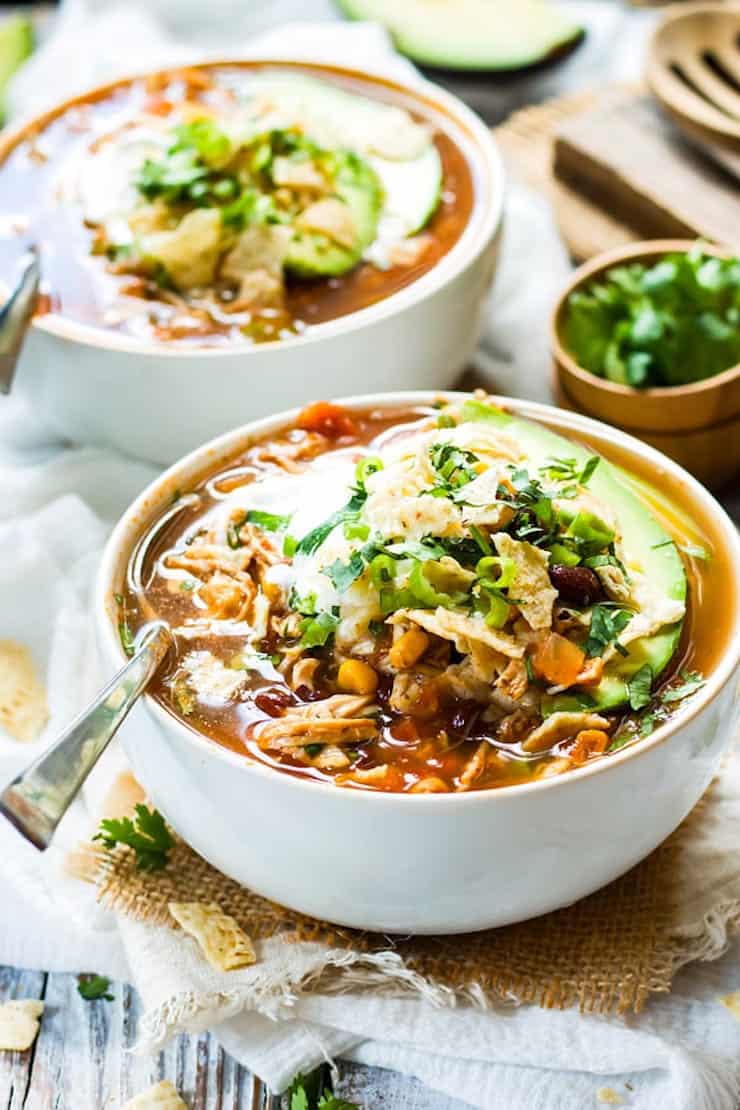 Easy Slow Cooker Chicken Tortilla Soup