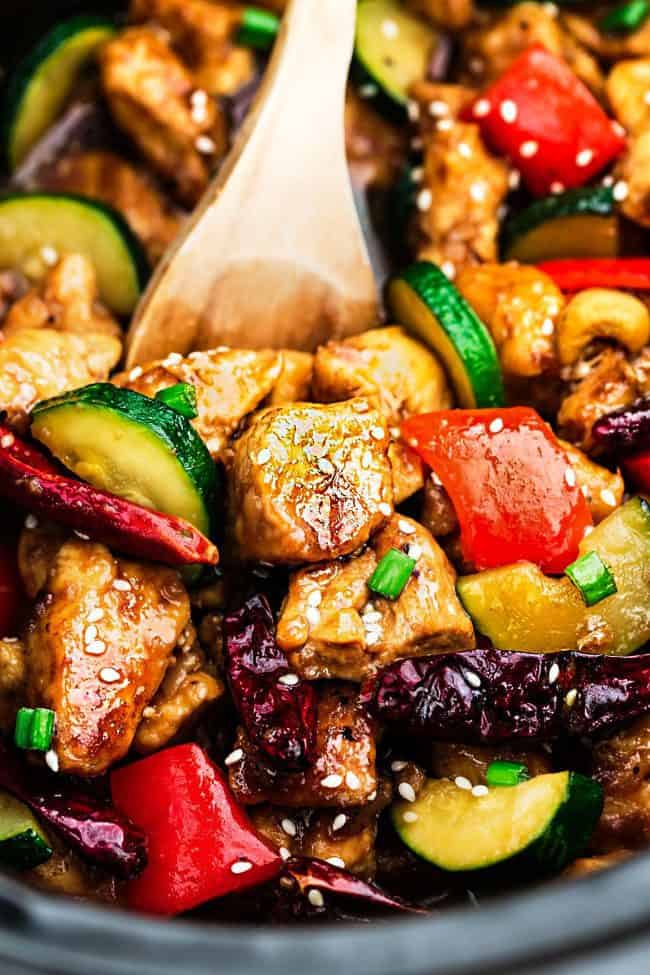 Skinny Slow Cooker Kung Pao Chicken