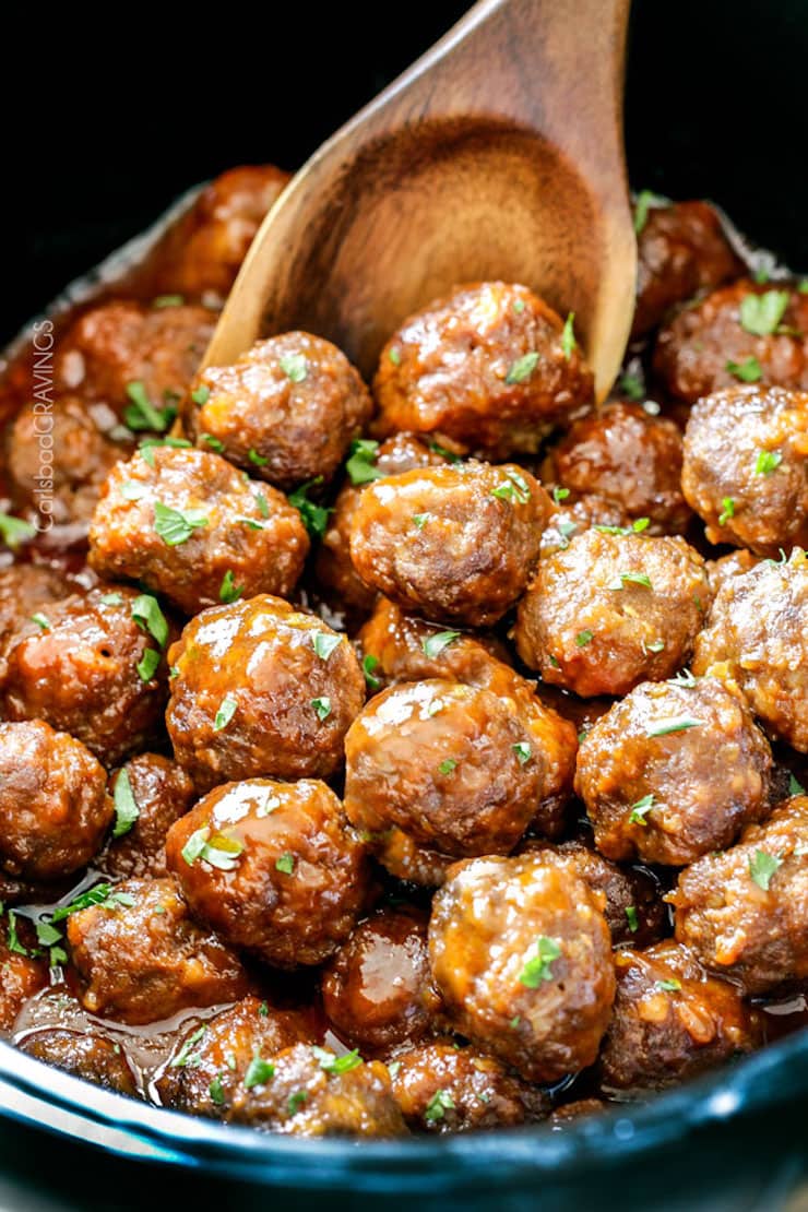 Honey Buffalo Meatballs - Healthy Slow Cooker Recipes