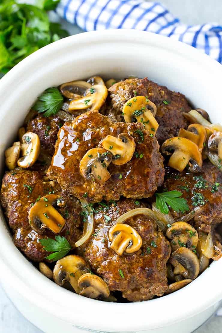 Salisbury Steaks - Healthy Slow Cooker Recipes