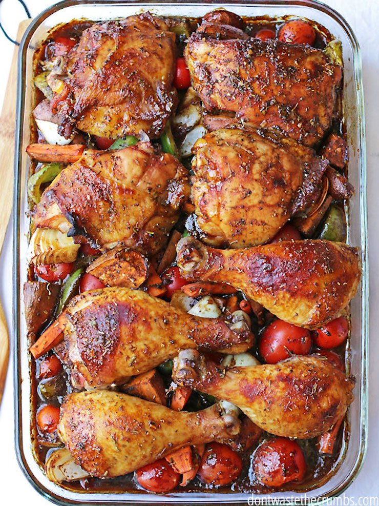 Sweet And Sticky Chicken With Vegetables