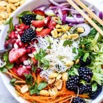 Vietnamese Rice Noodle Salad Bowls With Berries