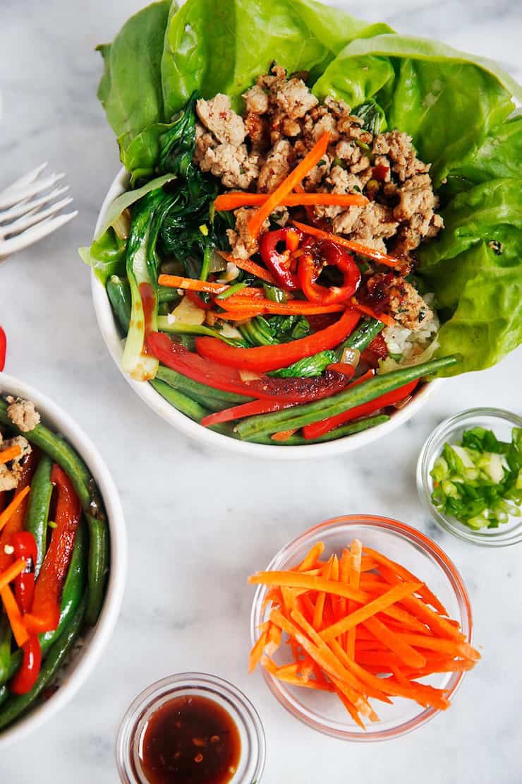 30-Minute Thai Basil Turkey Bowls