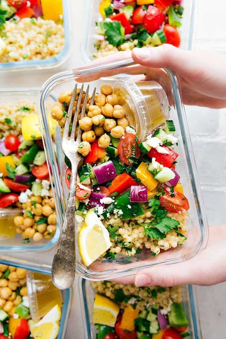 Salade de couscous à la grecque Salade de couscous à la grecque