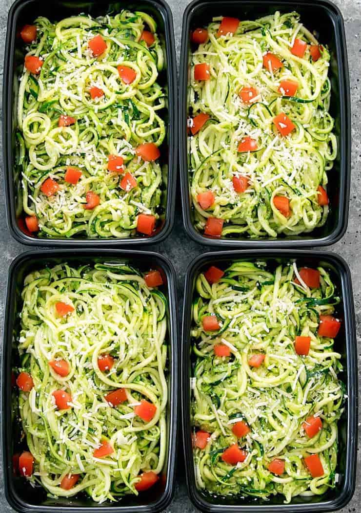Nouilles au pesto et aux courgettes Nouilles au pesto et aux courgettes