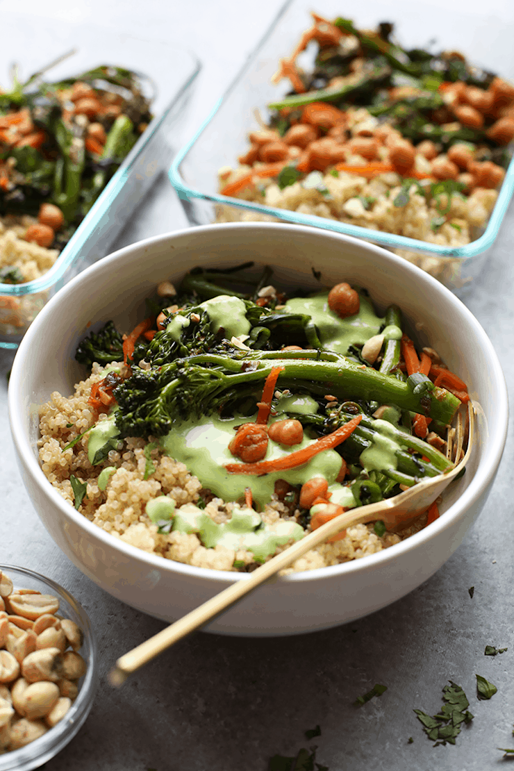 Vegetarian Kung Pao Quinoa Bowls - Meal Prep Ideas