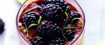 Healthy Breakfast Smoothies - Blackberry Lime Green Smoothie