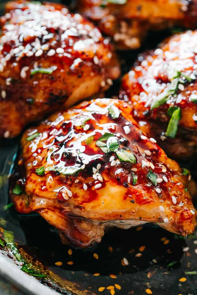 Sticky Chicken Thighs