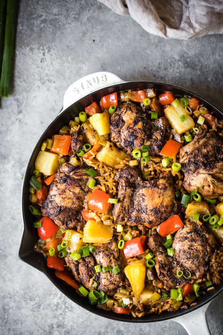 Caribbean Jerk Chicken with Pineapple-Coconut Rice