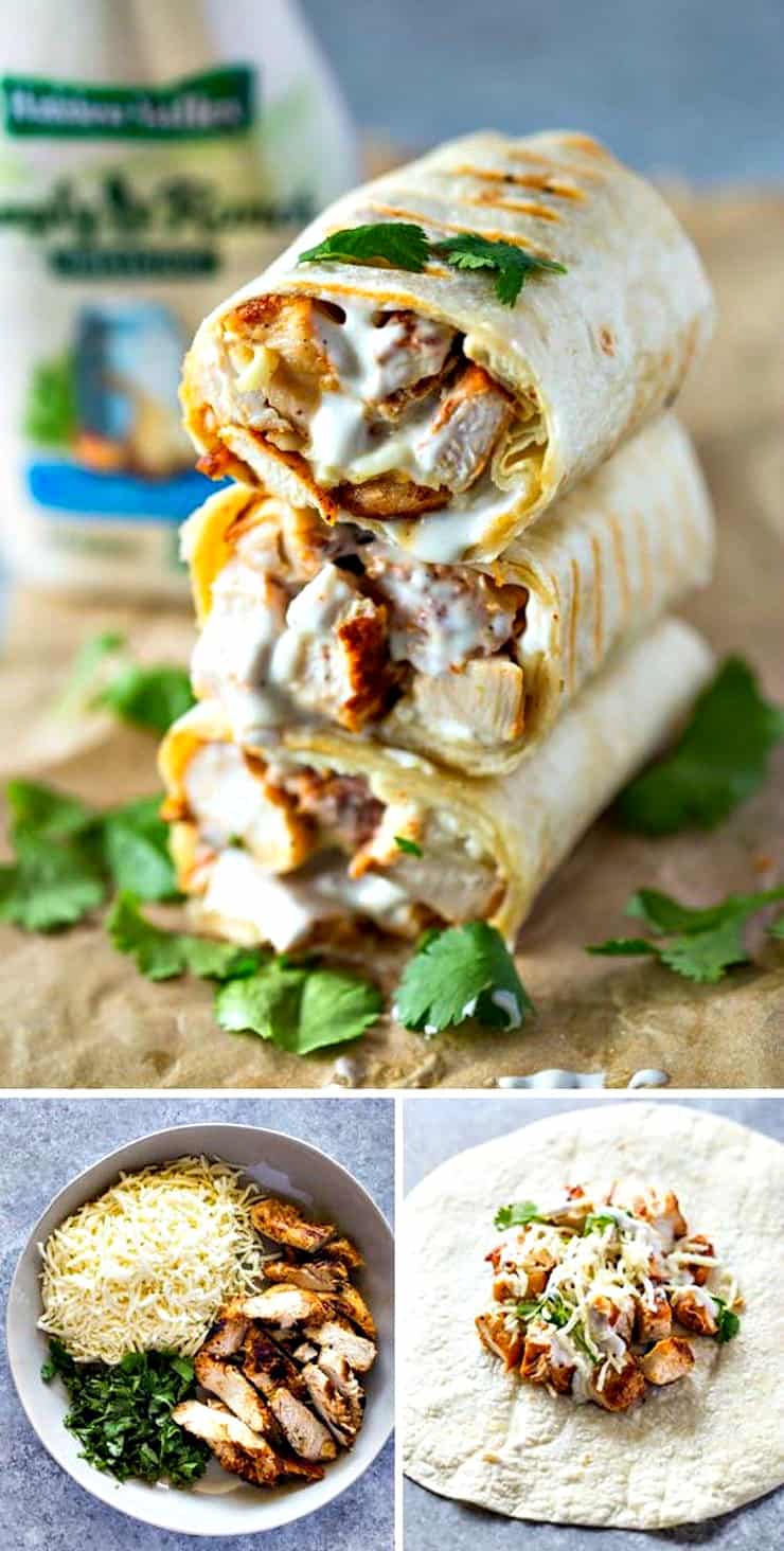 Chicken Ranch Wraps