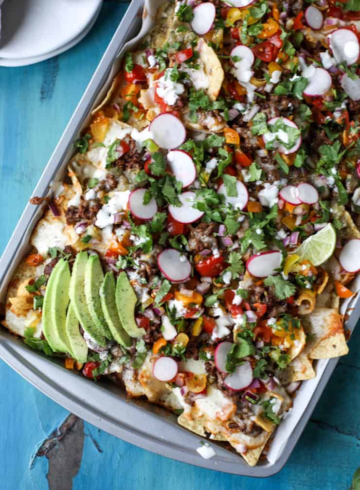 Green Chile Beef Nachos