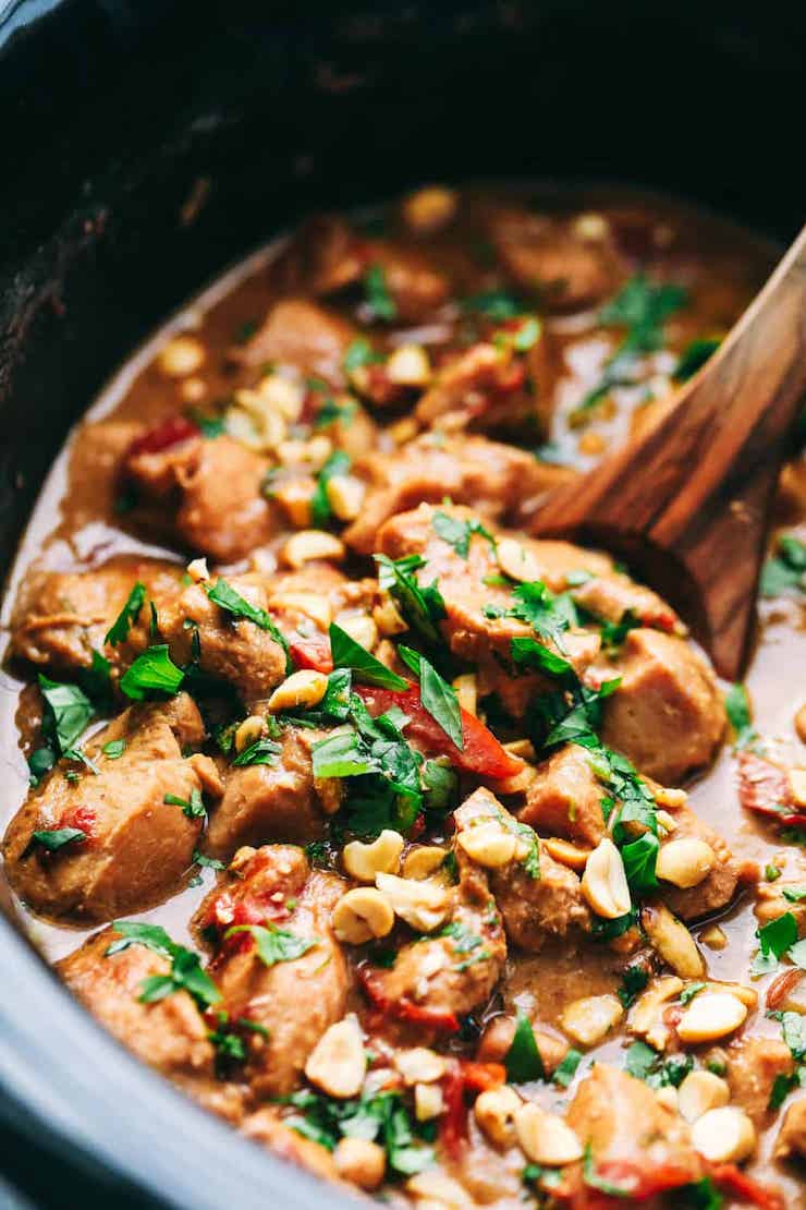 Slow Cooker Thai Peanut Chicken