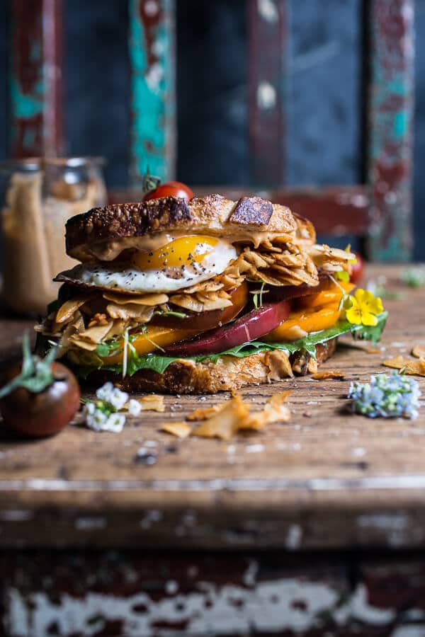 Vegan BLT (…minus that egg) With Chipotle Tahini “Mayo”