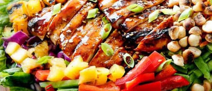 Teriyaki Chicken Salad With Pineapple Sesame Dressing