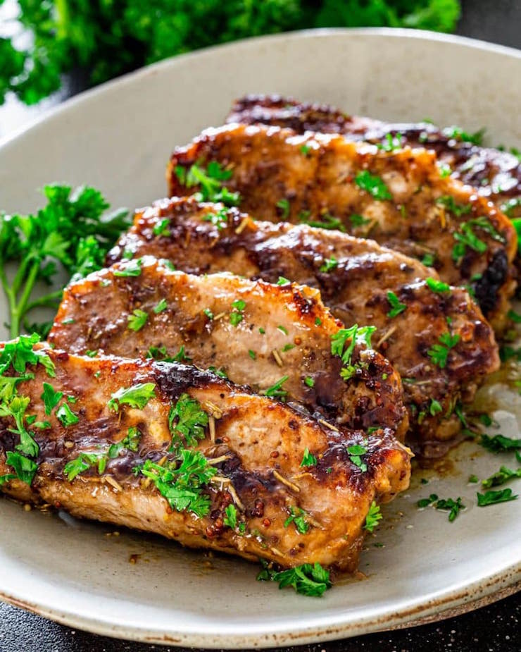 Mustard Balsamic Pork Chops