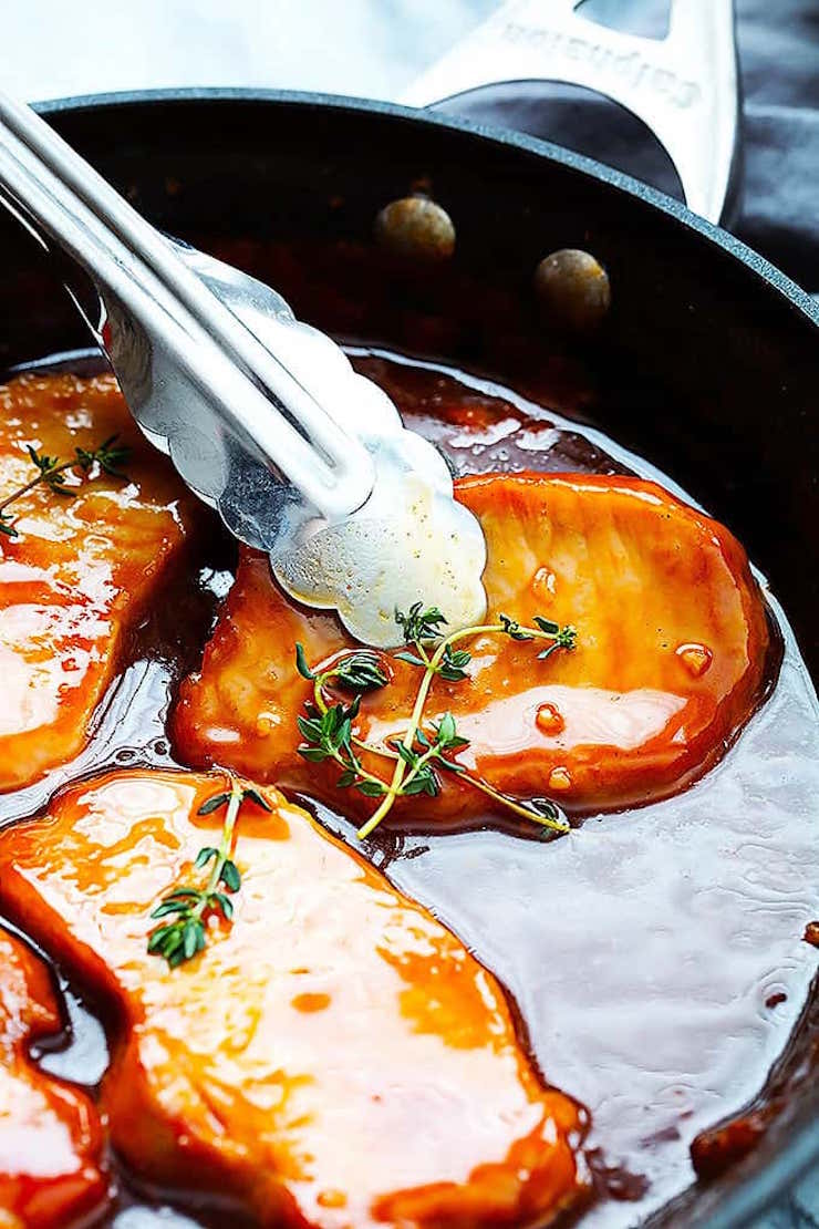 One Pan Maple Glazed Pork Chops