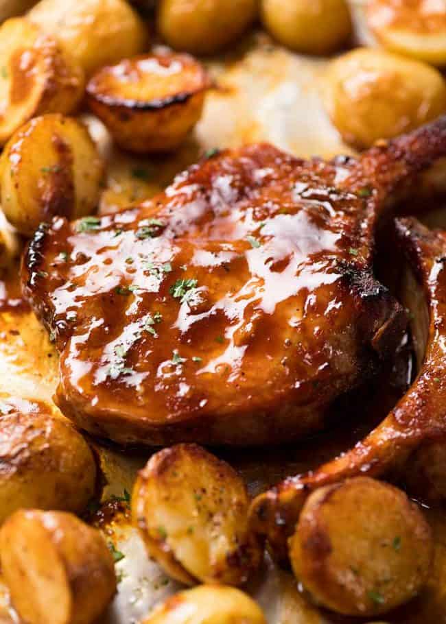 Oven Baked Pork Chops with Potatoes