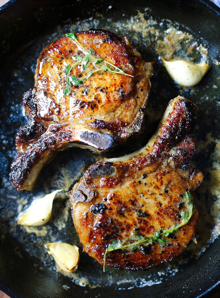 Pan Roasted Brown Butter Pork Chops 