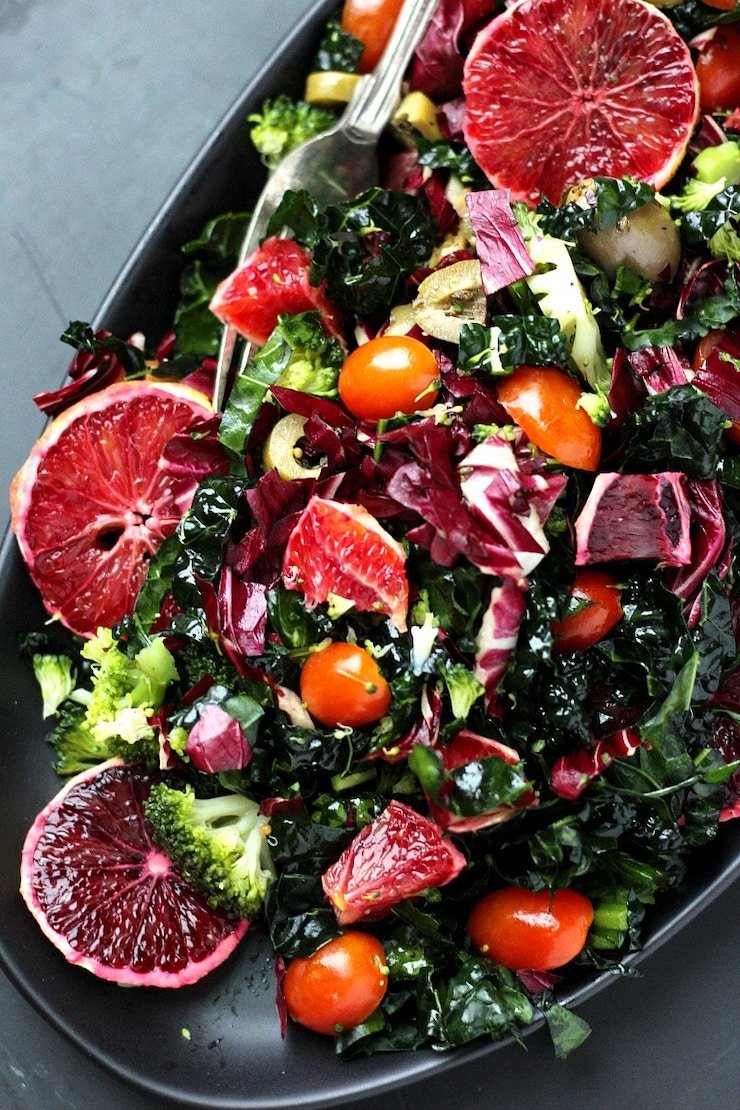 Winter Retreat Blood Orange Kale Salad