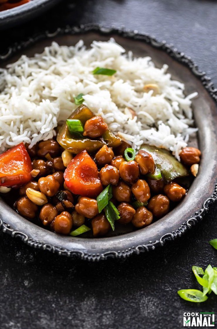 Instant Pot Kung Pao Chickpeas
