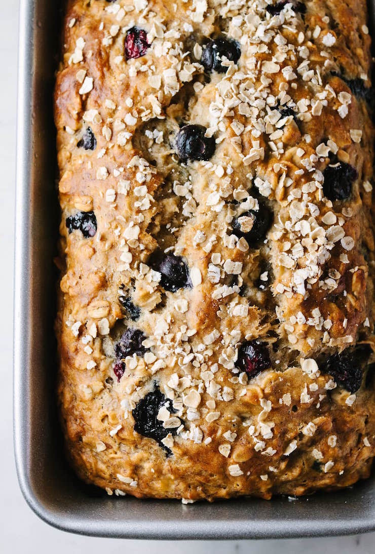 Vegan Blueberry Banana Oat Bread